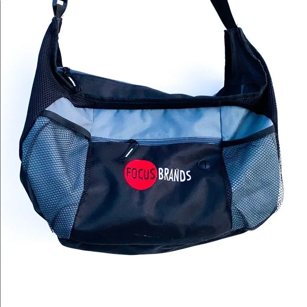 Focus Brands Gray Black Duffle Gym Travel Bag